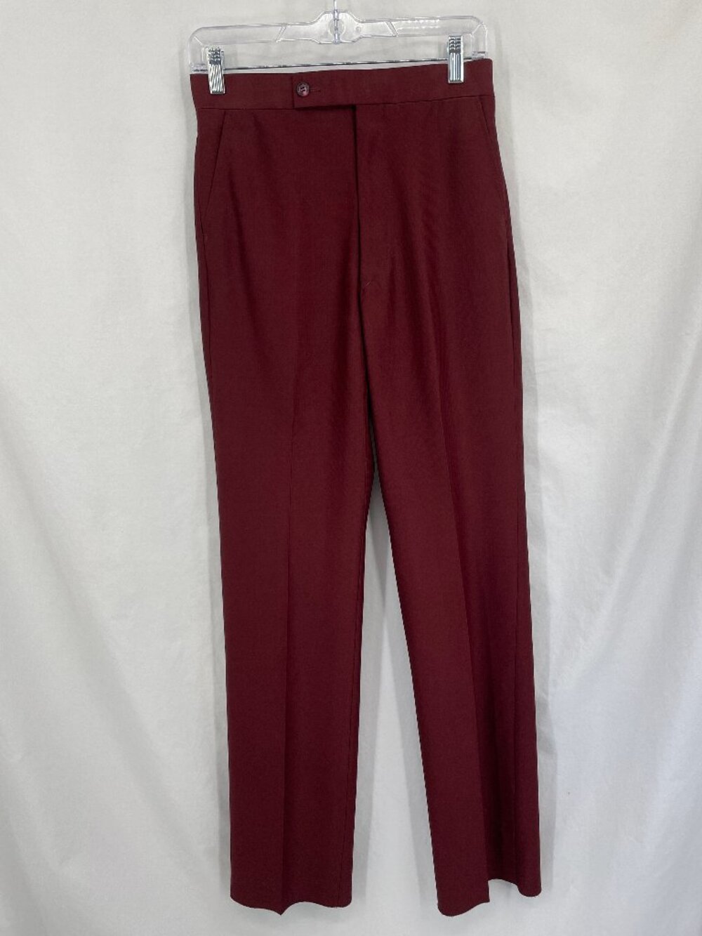 Vintage 1980s-1990s Women Burgundy Flat Front Dress Pants